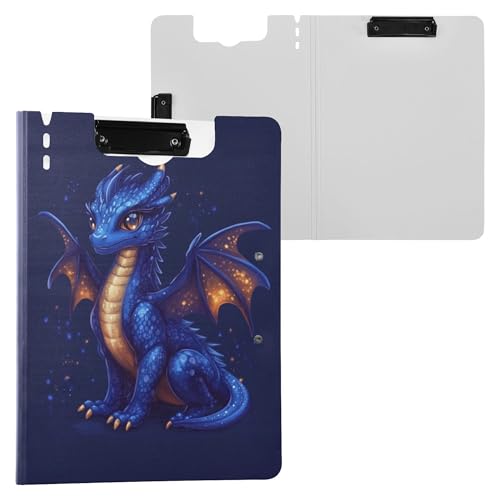 Cartoon-Drache Königsblau gefaltetes Klemmbrett Doppelmetall-Clips Stifthalter Klemmbrett mit festem Einband Klemmbrett Padfolio Krankenschwestern Zubehör Cartoon-Drache Königsblau gefaltetes Klemmbrett Doppelmetall-Clips Stifthalter Klemmbrett mit festem Einband Klemmbrett Padfolio Krankenschwestern Zubehör von Wudan