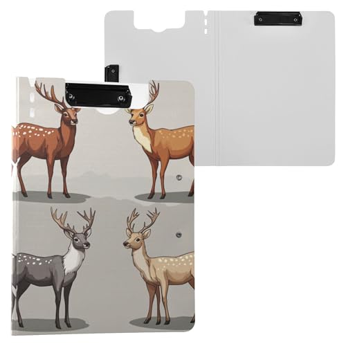Cartoon Rock Deer Gray Klemmbrett Ordner Doppelte Metallclips Stifthalter Klemmbrett mit Abdeckung Klemmbrett Binderfolio Outdoor Skizzieren Cartoon Rock Deer Gray Klemmbrett Ordner Doppelte Metallclips Stifthalter Klemmbrett mit Abdeckung Klemmbrett Binderfolio Outdoor Skizzieren von Wudan
