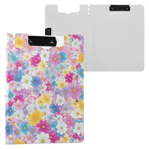 Clipfolio Klapp-Klemmbretter mit schönen Blumen, Doppel-Clips, Stifthalter, Klemmbrett mit Abdeckung Clipfolio Klapp-Klemmbretter mit schönen Blumen, Doppel-Clips, Stifthalter, Klemmbrett mit Abdeckung von Wudan