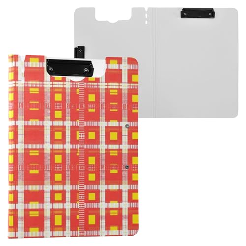 Clipfolio Klemmbrett mit Aufbewahrung, Doppel-Clips, Stifthalter, Klemmbrett mit Abdeckung, Rot / Gelb Clipfolio Klemmbrett mit Aufbewahrung, Doppel-Clips, Stifthalter, Klemmbrett mit Abdeckung, Rot / Gelb von Wudan