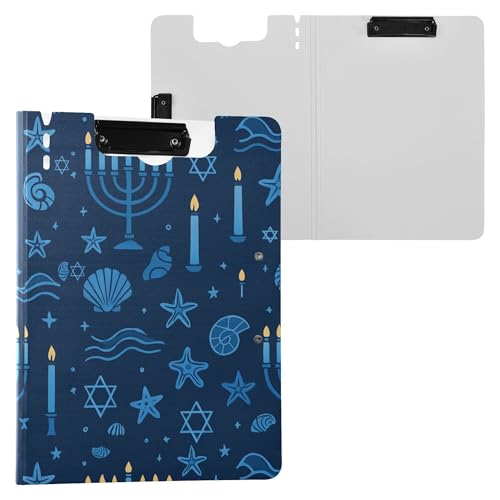 Elegantes Hanukkah-Klemmbrett mit Mappe, zwei Metall-Clips, Stifthalter, Klemmbrett mit Abdeckung, Klemmbrett, Padfolio, Outdoor-Skizzieren Elegantes Hanukkah-Klemmbrett mit Mappe, zwei Metall-Clips, Stifthalter, Klemmbrett mit Abdeckung, Klemmbrett, Padfolio, Outdoor-Skizzieren von Wudan