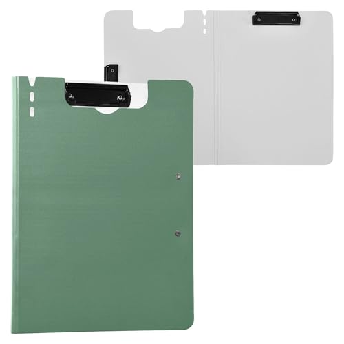 Faltbares Klemmbrett, Doppel-Clips, Stifthalter, Klemmbrett mit Abdeckung, Klemmbrett, Folio, Krankenschwesterbedarf, Salbeigrün Faltbares Klemmbrett, Doppel-Clips, Stifthalter, Klemmbrett mit Abdeckung, Klemmbrett, Folio, Krankenschwesterbedarf, Salbeigrün von Wudan