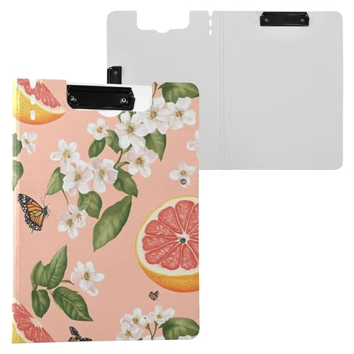 Frische Grapefruit Obst Pfirsich Faltbare Klemmbretter Zwei Metallclips Stifthalter Klemmbrett mit festem Einband Klemmbrett Folio Binder Büro Meeting Frische Grapefruit Obst Pfirsich Faltbare Klemmbretter Zwei Metallclips Stifthalter Klemmbrett mit festem Einband Klemmbrett Folio Binder Büro Meeting von Wudan