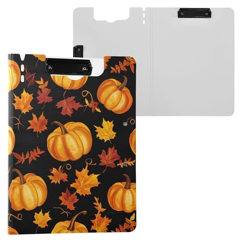 Herbst-Kürbis-Herbst-Ahornblatt-Danksagungs-Klemmbretter, faltbare Klemmbretter, doppelte Metall-Clips, Stifthalter, Klemmbrett mit festem Einband, Klemmbrett, Ordner, Zuhause, Reisen, Karten Herbst-Kürbis-Herbst-Ahornblatt-Danksagungs-Klemmbretter, faltbare Klemmbretter, doppelte Metall-Clips, Stifthalter, Klemmbrett mit festem Einband, Klemmbrett, Ordner, Zuhause, Reisen, Karten von Wudan