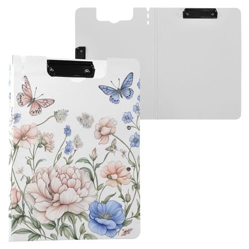Klemmbrett mit Frühlingsblumen, Pfingstrosen, Schmetterlinge, Weiß, Doppel-Clips, Stifthalter, Klemmbrett mit Abdeckung, Klemmbrett, Folio-Ordner, Coaching Trade Quest Klemmbrett mit Frühlingsblumen, Pfingstrosen, Schmetterlinge, Weiß, Doppel-Clips, Stifthalter, Klemmbrett mit Abdeckung, Klemmbrett, Folio-Ordner, Coaching Trade Quest von Wudan
