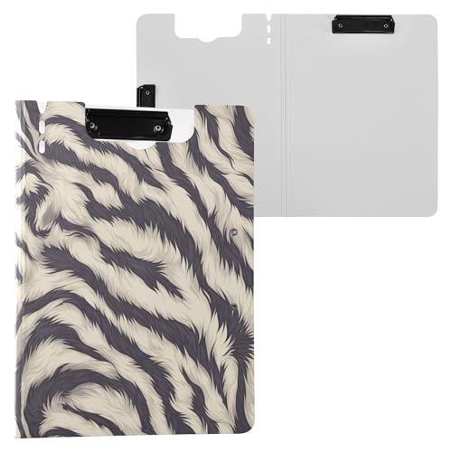 Klemmbrett mit Tierhautmuster, Braun, Doppel-Clips, Stifthalter, Klemmbrett mit festem Einband, Klemmbrett, Folio-Ordner, Büro, Dokumenten-Organizer Klemmbrett mit Tierhautmuster, Braun, Doppel-Clips, Stifthalter, Klemmbrett mit festem Einband, Klemmbrett, Folio-Ordner, Büro, Dokumenten-Organizer von Wudan