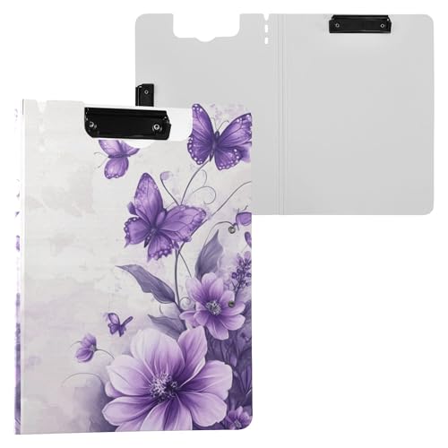Lila Blumen Blumen Schmetterlinge Frühling Faltbares Klemmbrett mit Aufbewahrung Doppelte Metallclips Stifthalter Klemmbrett mit Abdeckung Klemmbrett Binder Schreibwaren Zubehör Lila Blumen Blumen Schmetterlinge Frühling Faltbares Klemmbrett mit Aufbewahrung Doppelte Metallclips Stifthalter Klemmbrett mit Abdeckung Klemmbrett Binder Schreibwaren Zubehör von Wudan