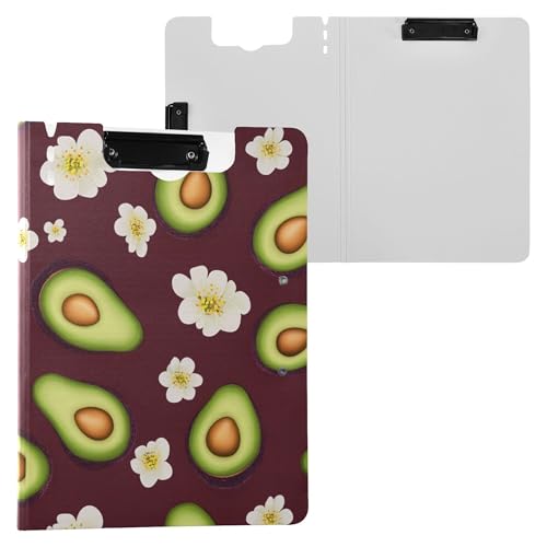 Lustiges Avocado-Frucht-Klemmbrett, faltbar, Doppel-Clips, Stifthalter, Klemmbrett mit Abdeckung, Klemmbrett, Clipboard, Clipboard, Clipolio Krankenhauszubehör von Wudan