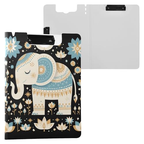 Niedliches ethnisches Elefanten-Blumen-Klemmbrett, horizontal und vertikal, Doppel-Clip-Board mit festem Einband, Klemmbrett, Folio, Outdoor-Skizzieren Niedliches ethnisches Elefanten-Blumen-Klemmbrett, horizontal und vertikal, Doppel-Clip-Board mit festem Einband, Klemmbrett, Folio, Outdoor-Skizzieren von Wudan