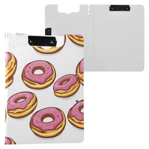 Niedliches rosa Cartoon-Donut-Kuchen, faltbares Klemmbrett, Doppel-Clips, Stifthalter, Klemmbrett mit festem Einband, Clipfolio Büro Dokument Organizer Niedliches rosa Cartoon-Donut-Kuchen, faltbares Klemmbrett, Doppel-Clips, Stifthalter, Klemmbrett mit festem Einband, Clipfolio Büro Dokument Organizer von Wudan