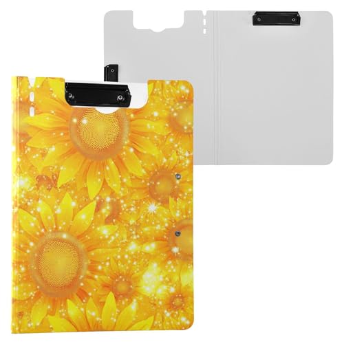 Schöne Sonnenblumen-Klemmbretter, horizontal und vertikal, Doppel-Clip-Board mit Abdeckung, Klemmbrett, Clipfolio Schreibwaren-Zubehör Schöne Sonnenblumen-Klemmbretter, horizontal und vertikal, Doppel-Clip-Board mit Abdeckung, Klemmbrett, Clipfolio Schreibwaren-Zubehör von Wudan