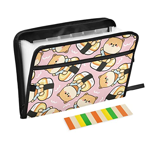 Shiba Inu Sushi-Fächermappe mit 13 Fächern, A4-Papier, Dokumenten-Organizer, Ordner mit Reißverschluss, für Firma, Büro, Lehrer, Studenten, Bibliothekar, Geschenke Shiba Inu Sushi-Fächermappe mit 13 Fächern, A4-Papier, Dokumenten-Organizer, Ordner mit Reißverschluss, für Firma, Büro, Lehrer, Studenten, Bibliothekar, Geschenke von Wudan