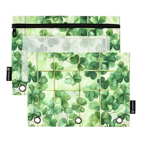 St. Patrick's Federmäppchen mit 3 Ringen, Federmäppchen mit Reißverschluss, Kunststoff, Dokumententasche, Zuhause, Reisen, Karten, Aufbewahrungsbehälter St. Patrick's Federmäppchen mit 3 Ringen, Federmäppchen mit Reißverschluss, Kunststoff, Dokumententasche, Zuhause, Reisen, Karten, Aufbewahrungsbehälter von Wudan