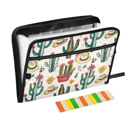 Western Cowboy Boho Kaktus Aktenordner erweiterbar 13 Taschen A4 Briefgröße Ordner mit Tasche mit Reißverschluss für Bibliothekar Schreibwaren Organizer Supplies Western Cowboy Boho Kaktus Aktenordner erweiterbar 13 Taschen A4 Briefgröße Ordner mit Tasche mit Reißverschluss für Bibliothekar Schreibwaren Organizer Supplies von Wudan