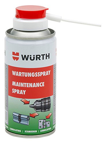 Wartungsspray - 150ml - Zum Schmieren von Scharnieren, Werkzeug- und Maschinenaufnahmen - Verhindert vorzeitigen Verschleiß und Festfressen von Hammerbohrern in Maschinenaufnahmen. Wartungsspray - 150ml - Zum Schmieren von Scharnieren, Werkzeug- und Maschinenaufnahmen - Verhindert vorzeitigen Verschleiß und Festfressen von Hammerbohrern in Maschinenaufnahmen. von Würth