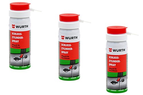 Würth Schliesszylinderspray Pflegespray Schlösser Schmieröl 3x 50ml Würth Schliesszylinderspray Pflegespray Schlösser Schmieröl 3x 50ml von Würth