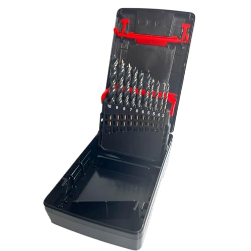 Würth Zebra Präzisions Holz Bohrer Satz Longlife 10 Teile in Kunststoffbox 0650310010 Spiralbohrer in den Größen 3mm | 4mm | 5mm | 6mm | 7mm | 8mm | 9mm | 10mm von Würth