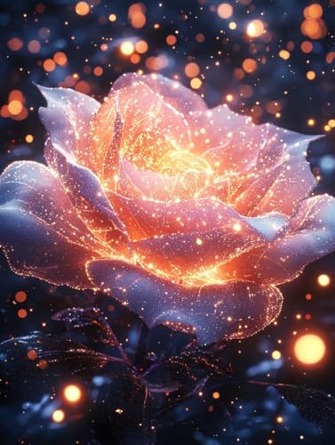 Blume Diamond Painting XXL Leinwand 60x80 cm, Diamond Painting Erwachsene Bastelset, 5D Diamant Malerei Kinder Stickerei Kreuzstich Bilder Set, Herbst Zimmer Deko Schlafzimmer, Weihnachtsgeschen X-54 Blume Diamond Painting XXL Leinwand 60x80 cm, Diamond Painting Erwachsene Bastelset, 5D Diamant Malerei Kinder Stickerei Kreuzstich Bilder Set, Herbst Zimmer Deko Schlafzimmer, Weihnachtsgeschen X-54 von Wuiddnng