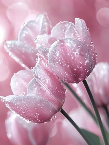 Blume Diamond Painting XXL Leinwand 70x90 cm, Diamond Painting Erwachsene Bastelset, 5D Diamant Malerei Kinder Stickerei Kreuzstich Bilder Set, Herbst Zimmer Deko Schlafzimmer, Weihnachtsgeschen X-75 von Wuiddnng