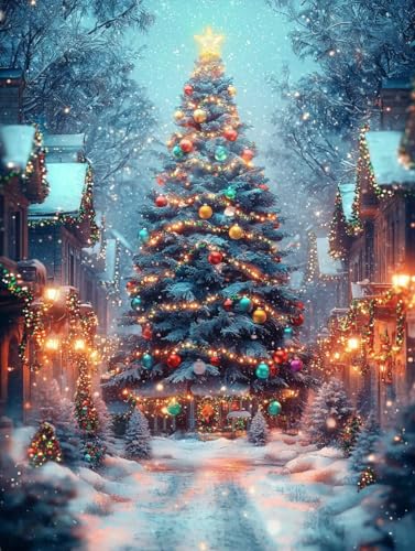 Christmas Diamond Painting XXL Leinwand 50x70 cm, Diamond Painting Erwachsene Bastelset, 5D Diamant Malerei Kinder Stickerei Kreuzstich Bilder Set, Zimmer Deko Schlafzimmer, Weihnachtsgeschen P-92 Christmas Diamond Painting XXL Leinwand 50x70 cm, Diamond Painting Erwachsene Bastelset, 5D Diamant Malerei Kinder Stickerei Kreuzstich Bilder Set, Zimmer Deko Schlafzimmer, Weihnachtsgeschen P-92 von Wuiddnng
