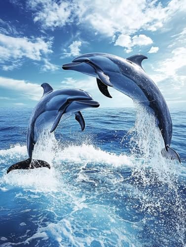 Delphin Diamond Painting XXL Leinwand 80x110 cm, Diamond Painting Erwachsene Bastelset, 5D Diamant Malerei Kinder Stickerei Kreuzstich Bilder Set, Zimmer Deko Schlafzimmer, Weihnachtsgeschen X-15 Delphin Diamond Painting XXL Leinwand 80x110 cm, Diamond Painting Erwachsene Bastelset, 5D Diamant Malerei Kinder Stickerei Kreuzstich Bilder Set, Zimmer Deko Schlafzimmer, Weihnachtsgeschen X-15 von Wuiddnng