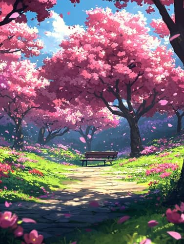 Diamond Painting Baum, 5D Diamond Painting Klein 40x50 cm Leinwand, DIY Diamant Art Malerei Bilder Kinder Anfänger Mosaikherstellung Bastelnset für Home Wanddeko Wohnzimmer, Geschenke für Frauen S-61 von Wuiddnng