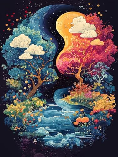 Diamond Painting Erwachsene, 5D Diamant Painting Bilder Abstrakt 40x50 cm, DIY Full Round Diamant Malerei mit Zubehör, Diamond Art Kinder Mosaikherstellung Bastelset für Herbst Home Zimmer Deko X-61 Diamond Painting Erwachsene, 5D Diamant Painting Bilder Abstrakt 40x50 cm, DIY Full Round Diamant Malerei mit Zubehör, Diamond Art Kinder Mosaikherstellung Bastelset für Herbst Home Zimmer Deko X-61 von Wuiddnng