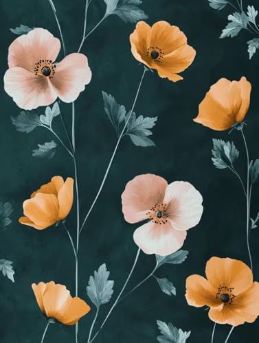 Diamond Painting Erwachsene, 5D Diamant Painting Bilder Blume 90x120 cm, DIY Full Round Diamant Malerei mit Zubehör, Diamond Art Kinder Mosaikherstellung Bastelset für Herbst Home Zimmer Deko X-40 von Wuiddnng