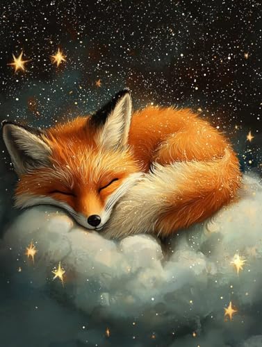 Diamond Painting Erwachsene, 5D Diamant Painting Bilder Fuchs 30x40 cm, DIY Full Round Diamant Malerei mit Zubehör, Diamond Art Kinder Mosaikherstellung Bastelset für Herbst Home Zimmer Deko P-90 Diamond Painting Erwachsene, 5D Diamant Painting Bilder Fuchs 30x40 cm, DIY Full Round Diamant Malerei mit Zubehör, Diamond Art Kinder Mosaikherstellung Bastelset für Herbst Home Zimmer Deko P-90 von Wuiddnng