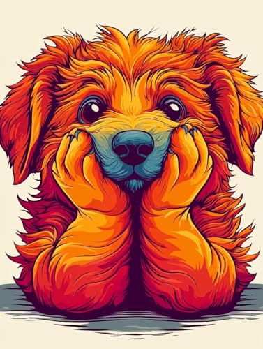 Diamond Painting Erwachsene, 5D Diamant Painting Bilder Hund 60x80 cm, DIY Full Round Diamant Malerei mit Zubehör, Diamond Art Kinder Mosaikherstellung Bastelset für Herbst Zimmer Deko, Geschenke S-66 Diamond Painting Erwachsene, 5D Diamant Painting Bilder Hund 60x80 cm, DIY Full Round Diamant Malerei mit Zubehör, Diamond Art Kinder Mosaikherstellung Bastelset für Herbst Zimmer Deko, Geschenke S-66 von Wuiddnng