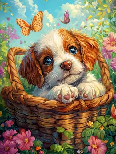 Diamond Painting Erwachsene, 5D Diamant Painting Bilder Hund 70x90 cm, DIY Full Round Diamant Malerei mit Zubehör, Diamond Art Kinder Mosaikherstellung Bastelset für Herbst Zimmer Deko, Geschenke X-31 Diamond Painting Erwachsene, 5D Diamant Painting Bilder Hund 70x90 cm, DIY Full Round Diamant Malerei mit Zubehör, Diamond Art Kinder Mosaikherstellung Bastelset für Herbst Zimmer Deko, Geschenke X-31 von Wuiddnng