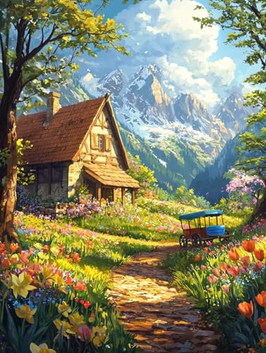Diamond Painting Erwachsene, 5D Diamant Painting Bilder Idyllisch 80x110 cm, DIY Full Round Diamant Malerei mit Zubehör, Diamond Art Kinder Mosaikherstellung Bastelset für Herbst Home Zimmer Deko X-34 Diamond Painting Erwachsene, 5D Diamant Painting Bilder Idyllisch 80x110 cm, DIY Full Round Diamant Malerei mit Zubehör, Diamond Art Kinder Mosaikherstellung Bastelset für Herbst Home Zimmer Deko X-34 von Wuiddnng