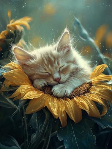 Diamond Painting Erwachsene, 5D Diamant Painting Bilder Katze 40x50 cm, DIY Full Round Diamant Malerei mit Zubehör, Diamond Art Kinder Mosaikherstellung Bastelset für Herbst Home Zimmer Deko X-91 Diamond Painting Erwachsene, 5D Diamant Painting Bilder Katze 40x50 cm, DIY Full Round Diamant Malerei mit Zubehör, Diamond Art Kinder Mosaikherstellung Bastelset für Herbst Home Zimmer Deko X-91 von Wuiddnng