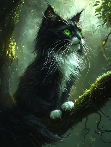 Diamond Painting Erwachsene, 5D Diamant Painting Bilder Katze 50x70 cm, DIY Full Round Diamant Malerei mit Zubehör, Diamond Art Kinder Mosaikherstellung Bastelset für Herbst Home Zimmer Deko Z-95 Diamond Painting Erwachsene, 5D Diamant Painting Bilder Katze 50x70 cm, DIY Full Round Diamant Malerei mit Zubehör, Diamond Art Kinder Mosaikherstellung Bastelset für Herbst Home Zimmer Deko Z-95 von Wuiddnng