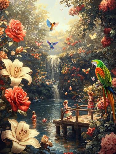Diamond Painting Erwachsene, 5D Diamant Painting Bilder Landscape 70x90 cm, DIY Full Round Diamant Malerei mit Zubehör, Diamond Art Kinder Mosaikherstellung Bastelset für Herbst Home Zimmer Deko X-28 Diamond Painting Erwachsene, 5D Diamant Painting Bilder Landscape 70x90 cm, DIY Full Round Diamant Malerei mit Zubehör, Diamond Art Kinder Mosaikherstellung Bastelset für Herbst Home Zimmer Deko X-28 von Wuiddnng