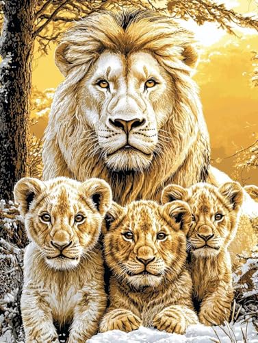 Diamond Painting Erwachsene, 5D Diamant Painting Bilder Löwe 60x80 cm, DIY Full Round Diamant Malerei mit Zubehör, Diamond Art Kinder Mosaikherstellung Bastelset für Herbst Zimmer Deko, Geschenke X-94 Diamond Painting Erwachsene, 5D Diamant Painting Bilder Löwe 60x80 cm, DIY Full Round Diamant Malerei mit Zubehör, Diamond Art Kinder Mosaikherstellung Bastelset für Herbst Zimmer Deko, Geschenke X-94 von Wuiddnng
