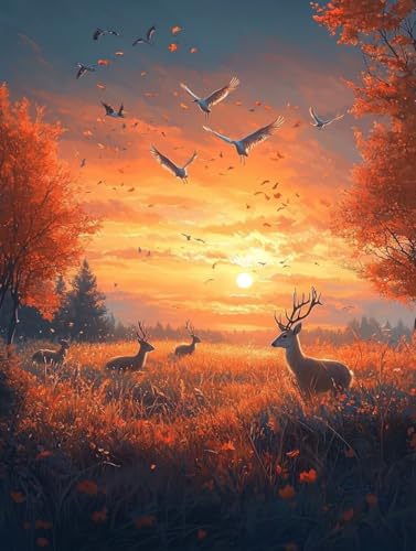 Diamond Painting Erwachsene, 5D Diamant Painting Bilder Sonnenuntergang 30x40 cm, DIY Full Round Diamant Malerei Zubehör, Diamond Art Kinder Mosaikherstellung Bastelset, Herbst Home Zimmer Deko P-63 Diamond Painting Erwachsene, 5D Diamant Painting Bilder Sonnenuntergang 30x40 cm, DIY Full Round Diamant Malerei Zubehör, Diamond Art Kinder Mosaikherstellung Bastelset, Herbst Home Zimmer Deko P-63 von Wuiddnng