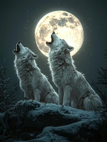 Diamond Painting Erwachsene, 5D Diamant Painting Bilder Wolf 30x40 cm, DIY Full Round Diamant Malerei mit Zubehör, Diamond Art Kinder Mosaikherstellung Bastelset für Herbst Zimmer Deko, Geschenke X-85 Diamond Painting Erwachsene, 5D Diamant Painting Bilder Wolf 30x40 cm, DIY Full Round Diamant Malerei mit Zubehör, Diamond Art Kinder Mosaikherstellung Bastelset für Herbst Zimmer Deko, Geschenke X-85 von Wuiddnng