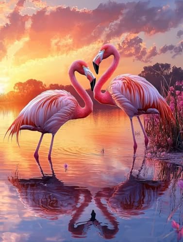 Diamond Painting Flamingo, 5D Diamond Painting XXL 50x70 cm Leinwand, DIY Diamant Art Malerei Bilder Kinder Anfänger Mosaikherstellung Bastelnset für Wanddeko Wohnzimmer, Geschenke für Frauen S-97 Diamond Painting Flamingo, 5D Diamond Painting XXL 50x70 cm Leinwand, DIY Diamant Art Malerei Bilder Kinder Anfänger Mosaikherstellung Bastelnset für Wanddeko Wohnzimmer, Geschenke für Frauen S-97 von Wuiddnng