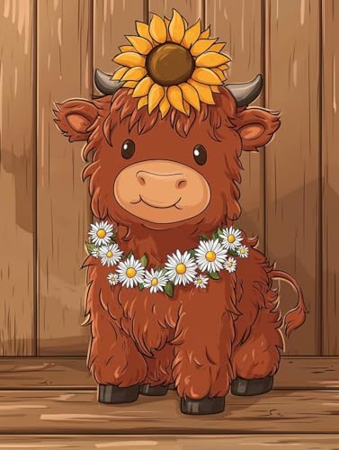 Diamond Painting Highland Cow, 5D Diamond Painting XXL 60x80 cm Leinwand, DIY Diamant Art Malerei Bilder Kinder Anfänger Mosaikherstellung Bastelnset für Wanddeko Wohnzimmer, Geschenke für Frauen P-85 Diamond Painting Highland Cow, 5D Diamond Painting XXL 60x80 cm Leinwand, DIY Diamant Art Malerei Bilder Kinder Anfänger Mosaikherstellung Bastelnset für Wanddeko Wohnzimmer, Geschenke für Frauen P-85 von Wuiddnng