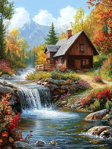 Diamond Painting Idyllisch, 5D Diamond Painting Klein 30x40 cm Leinwand, DIY Diamant Art Malerei Bilder Kinder Anfänger Mosaikherstellung Bastelnset für Wanddeko Wohnzimmer, Geschenke für Frauen P-16 Diamond Painting Idyllisch, 5D Diamond Painting Klein 30x40 cm Leinwand, DIY Diamant Art Malerei Bilder Kinder Anfänger Mosaikherstellung Bastelnset für Wanddeko Wohnzimmer, Geschenke für Frauen P-16 von Wuiddnng