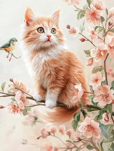 Diamond Painting Katze, 5D Diamond Painting Klein 30x40 cm Leinwand, DIY Diamant Art Malerei Bilder Kinder Anfänger Mosaikherstellung Bastelnset für Home Wanddeko Wohnzimmer, Geschenke für Frauen X-62 Diamond Painting Katze, 5D Diamond Painting Klein 30x40 cm Leinwand, DIY Diamant Art Malerei Bilder Kinder Anfänger Mosaikherstellung Bastelnset für Home Wanddeko Wohnzimmer, Geschenke für Frauen X-62 von Wuiddnng