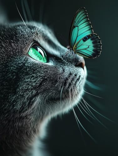 Diamond Painting Katze, 5D Diamond Painting XXL 50x70 cm Leinwand, DIY Diamant Art Malerei Bilder Kinder Anfänger Mosaikherstellung Bastelnset für Home Wanddeko Wohnzimmer, Geschenke für Frauen X-86 Diamond Painting Katze, 5D Diamond Painting XXL 50x70 cm Leinwand, DIY Diamant Art Malerei Bilder Kinder Anfänger Mosaikherstellung Bastelnset für Home Wanddeko Wohnzimmer, Geschenke für Frauen X-86 von Wuiddnng