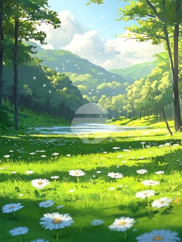 Diamond Painting Landschaft, 5D Diamond Painting XXL 60x80 cm Leinwand, DIY Diamant Art Malerei Bilder Kinder Anfänger Mosaikherstellung Bastelnset für Wanddeko Wohnzimmer, Geschenke für Frauen P-22 Diamond Painting Landschaft, 5D Diamond Painting XXL 60x80 cm Leinwand, DIY Diamant Art Malerei Bilder Kinder Anfänger Mosaikherstellung Bastelnset für Wanddeko Wohnzimmer, Geschenke für Frauen P-22 von Wuiddnng