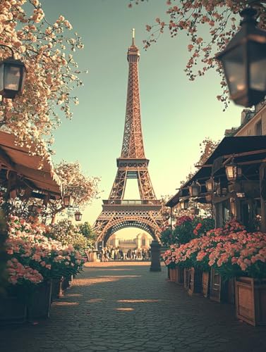 Diamond Painting Paris, 5D Diamond Painting XXL 90x120 cm Leinwand, DIY Diamant Art Malerei Bilder Kinder Anfänger Mosaikherstellung Bastelnset für Home Wanddeko Wohnzimmer, Geschenke für Frauen P-55 Diamond Painting Paris, 5D Diamond Painting XXL 90x120 cm Leinwand, DIY Diamant Art Malerei Bilder Kinder Anfänger Mosaikherstellung Bastelnset für Home Wanddeko Wohnzimmer, Geschenke für Frauen P-55 von Wuiddnng