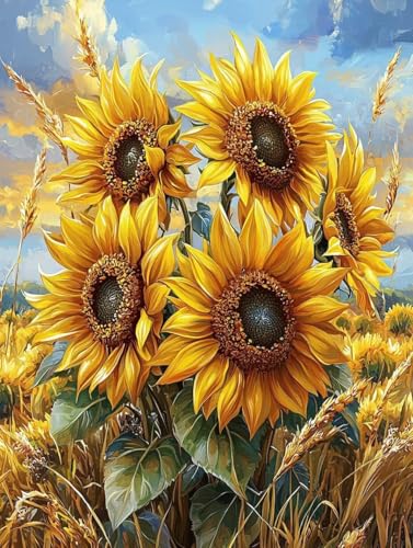 Diamond Painting Sonnenblume, 5D Diamond Painting XXL 60x80 cm Leinwand, DIY Diamant Art Malerei Bilder Kinder Anfänger Mosaikherstellung Bastelnset für Wanddeko Wohnzimmer, Geschenke für Frauen P-73 Diamond Painting Sonnenblume, 5D Diamond Painting XXL 60x80 cm Leinwand, DIY Diamant Art Malerei Bilder Kinder Anfänger Mosaikherstellung Bastelnset für Wanddeko Wohnzimmer, Geschenke für Frauen P-73 von Wuiddnng