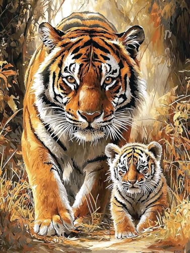 Diamond Painting Tiger, 5D Diamond Painting XXL 60x80 cm Leinwand, DIY Diamant Art Malerei Bilder Kinder Anfänger Mosaikherstellung Bastelnset für Home Wanddeko Wohnzimmer, Geschenke für Frauen X-74 Diamond Painting Tiger, 5D Diamond Painting XXL 60x80 cm Leinwand, DIY Diamant Art Malerei Bilder Kinder Anfänger Mosaikherstellung Bastelnset für Home Wanddeko Wohnzimmer, Geschenke für Frauen X-74 von Wuiddnng