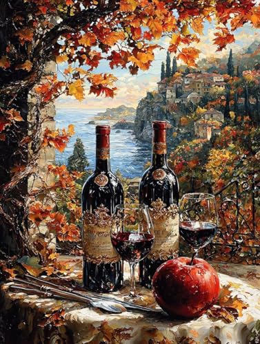 Herbst Diamond Painting XXL Leinwand 50x70 cm, Diamond Painting Erwachsene Bastelset, 5D Diamant Malerei Kinder Stickerei Kreuzstich Bilder Set, Herbst Zimmer Deko Schlafzimmer, Weihnachtsgeschen K-75 Herbst Diamond Painting XXL Leinwand 50x70 cm, Diamond Painting Erwachsene Bastelset, 5D Diamant Malerei Kinder Stickerei Kreuzstich Bilder Set, Herbst Zimmer Deko Schlafzimmer, Weihnachtsgeschen K-75 von Wuiddnng