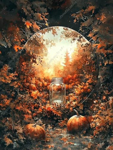 Herbst Diamond Painting XXL Leinwand 50x70 cm, Diamond Painting Erwachsene Bastelset, 5D Diamant Malerei Kinder Stickerei Kreuzstich Bilder Set, Herbst Zimmer Deko Schlafzimmer, Weihnachtsgeschen S-29 Herbst Diamond Painting XXL Leinwand 50x70 cm, Diamond Painting Erwachsene Bastelset, 5D Diamant Malerei Kinder Stickerei Kreuzstich Bilder Set, Herbst Zimmer Deko Schlafzimmer, Weihnachtsgeschen S-29 von Wuiddnng