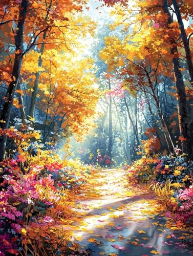 Herbst Diamond Painting XXL Leinwand 60x80 cm, Diamond Painting Erwachsene Bastelset, 5D Diamant Malerei Kinder Stickerei Kreuzstich Bilder Set, Herbst Zimmer Deko Schlafzimmer, Weihnachtsgeschen X-63 Herbst Diamond Painting XXL Leinwand 60x80 cm, Diamond Painting Erwachsene Bastelset, 5D Diamant Malerei Kinder Stickerei Kreuzstich Bilder Set, Herbst Zimmer Deko Schlafzimmer, Weihnachtsgeschen X-63 von Wuiddnng